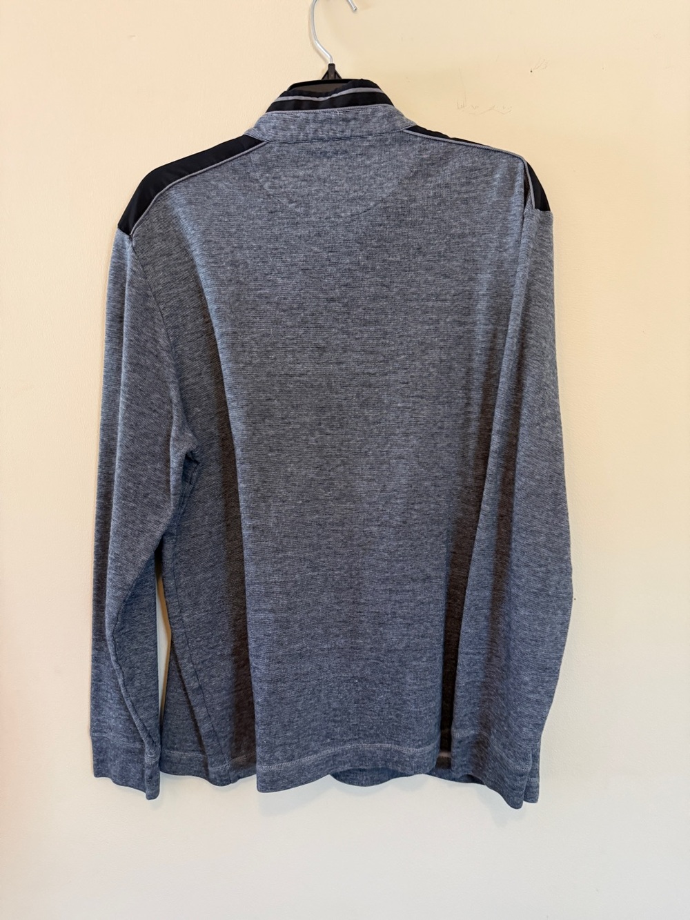 Bugatchi Uomo Quarter-Zip Pullover – Men’s Gray Performance Top Large - Picture 4 of 9